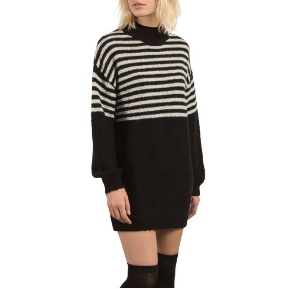 Volcom Cold Days Oversized Striped Sweater Dress